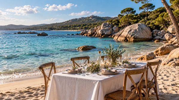 Où organiser votre réception pieds dans l'eau en Corse ?